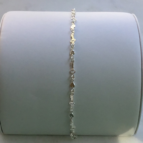 Sterling Silver Key & Heart Bracelet - Picture 12 of 12